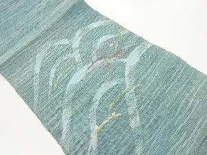 紗紬露芝模様織出し名古屋帯